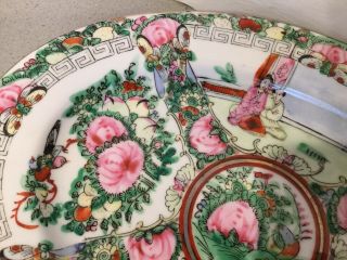 Antique Vtg Hand Painted Famille Rose Medallion Chinese Porcelain Plate Signed 8