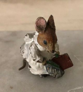 Miniature Cold Painted Vienna Bronze Hunca Munca Mouse Beatrix Potter Figurine
