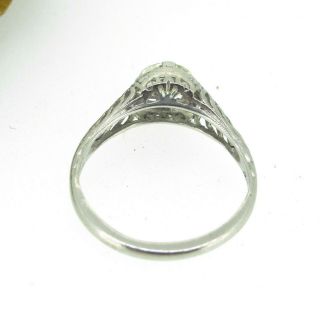 . 80 ct Diamond Old European Cut Platinum Antique Ring Size 4.  5 7