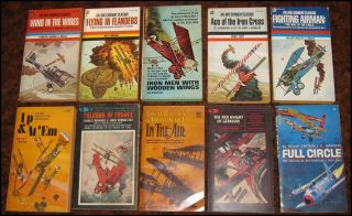 10 World War I Aviation Pb Books Air Combat Classics,  Pathfinder,  Etc Valigursky