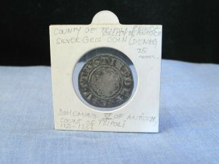Ancient Crusader Coin Denar Tripoli Antioch Bohemond V Silver 1233 - 1251 Vf