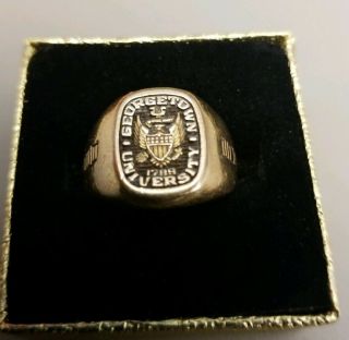 2002 Georgetown University Bsfs 14k Gold Class Ring Artcarved 13.  9 G