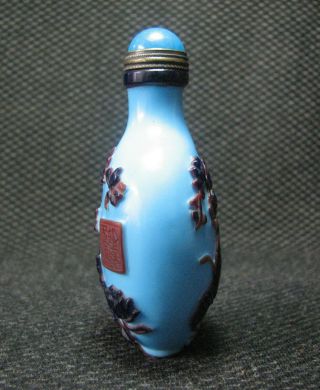 Tradition Chinese Glass Carve Bo Gu Design Snuff Bottle。。///。/。/ 4