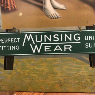 Rare Antique Diecut Tin Advertising Sign Munsingwear Artist And His Easel 6