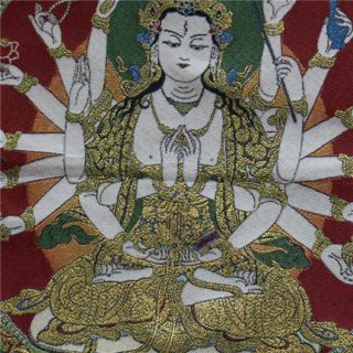 Tibetan Silk Buddha Statue of Nepal Thangka Embroidery - Thousand - Hand Kwan - yin 3