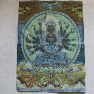Tibetan Silk Buddha Statue of Nepal Thangka Embroidery - Thousand - Hand Kwan - yin 4
