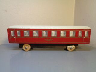 HANSE (LEGO DENMARK) VINTAGE 1950 ' S WOOD TRAIN WAGON VERY RARE VERY GOOD 2