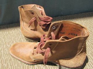 Wwii Female Wac Rough Out Endicott Johnson Mixed 6 1/2c Boots