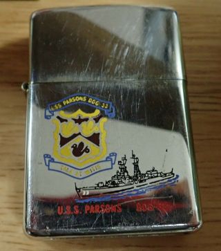Military Zippo Lighter Uss Parsons Ddg - 33