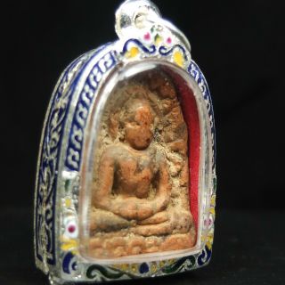 Rare Antique Ancient Siam Sum Kor,  Thai Buddha Amulet Pendant 3