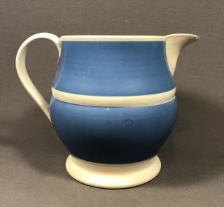 19th Century Staffordshire Pearlware Pottery Mochaware Pitcher