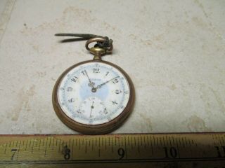 Vtg Elgin Pocket Watch Parts Repair Victorian Fancy Blue Dial 17 Jewel 17j 20yr