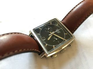 Vintage Heuer Monaco Classics Re - Issue Boxed With Papers - Tan Strap Cs2110 Tag