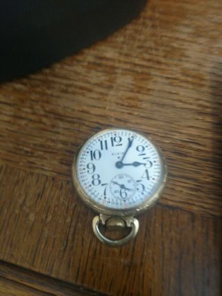 Vintage Elgin Pocket Watch - 10k Rolled Gold Plate Case From Estate