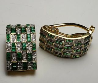 Le Vian 18k Yellow Gold Emerald & Diamond Earrings - 750 - Usa - Levian