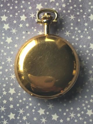 Vintage Gold Plated Lucien Piccard 17 Jewels Incabloc Swiss Made Pocket Watch