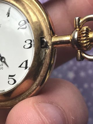 Vintage GOLD PLATED Lucien Piccard 17 Jewels incabloc Swiss made Pocket Watch 8