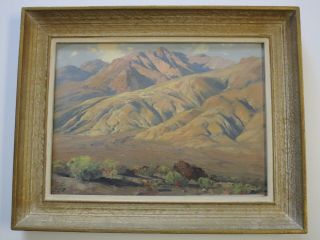 ANTIQUE FINEST RALPH LOVE PAINTING EARLY CALIFORNIA LANDSCAPE OLD DESERT BLOOM 2