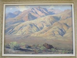 ANTIQUE FINEST RALPH LOVE PAINTING EARLY CALIFORNIA LANDSCAPE OLD DESERT BLOOM 3