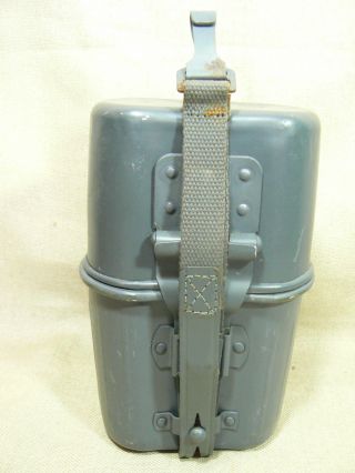 VTG STOCK POST WWII WEST GERMAN ARMY MILITARY MESS KIT,  WATER CANTEEN 70 ' S 2 3