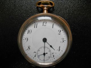 Old Pocket Watch No Name Silver Size 14 74g Runs But The Hands Don 
