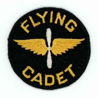 1939 - 1942 Ww2 Us Army Air Corps Flying Cadet Patch Pointed Wings Twill Ssi Patch