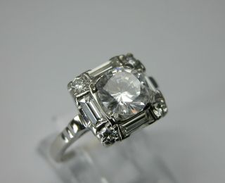 Antique Art Deco Platinum Diamond Engagement Ring Semi Mount Setting