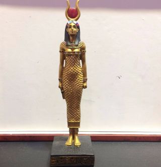 8 " Isis Goddess Egyptian Statue Collectible Ancient Egypt Sculpture Figure Decor