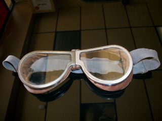 Vintage Wwi - Wwii German Aviator / Motorcycle Pilot Goggles