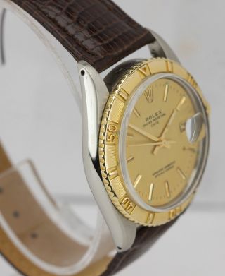1975 Rolex DateJust 1625 Turn - O - Graph 36mm Steel Gold Thunderbird Date Watch 3
