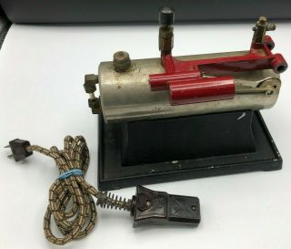 Ind - X Mfg Electric Steam Engine 200 W/ Whistle Vintage Parts Repair