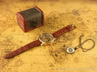 ROLEX Vintage Men ' s Wrist Watch Gold Skeleton Mechanical Mens Wristwatch Swiss 2