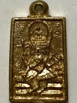 Phra Prom 4 Face Lp Doo Rare Old Thai Buddha Amulet Pendant Magic Ancient Idol 6