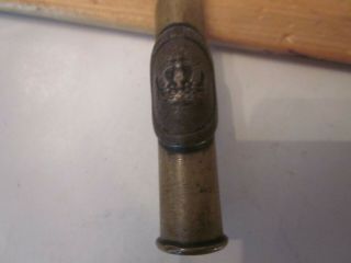 WW1 trench art bullet British letter opener sword brass badge military 2