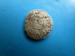 Ancient Byzantine Small Silver Siliqua.  Heraclius.  Monogram With Cross.