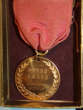 Vintage Monogram Models Honor Award For Outstanding Model Building Medal