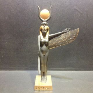9.  5 " Statue Egyptian Isis Goddess Ancient Egypt Standing Wing Figurine Sculpture