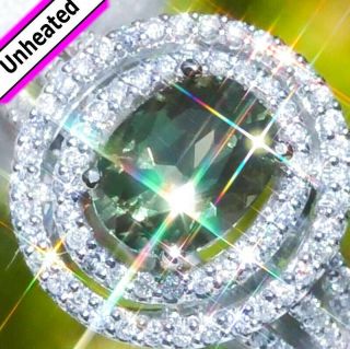 14k Gold 4.  52ct Unheated Sapphire Diamond Estate Classic Vintage Engagement Ring