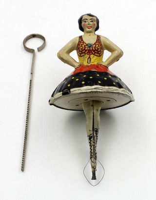 Vintage Louis Marx Ballerina Spinning Top With Rip Cord Winder,  Nr,  5411