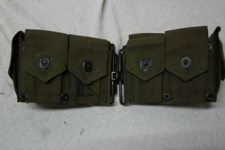 Us Military Wwii Korea Vietnam M1 Garand Camvas Ammo Cartridge Belt Ac9