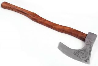 BATTLE AXE HAND FORGED VIKING AXE CUSTOM ENGRAVING ANCIENT MEDIEVAL EH - 1126 2
