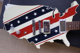 Gibson 1985 Map Guitar Usa Stars And Stripes Rare Only 9 Made Vintage Ohsc Case