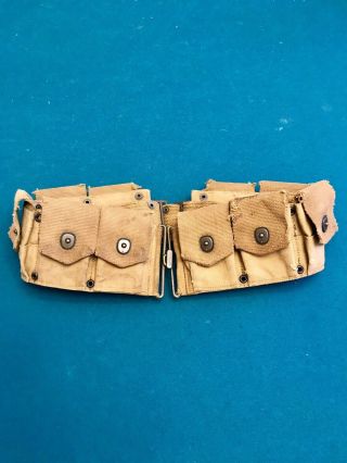 Ww1 M1918 Long 10 Pocket Cartridge Belt 6 - 18 Army Usmc