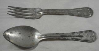 Vintage Wwi Us Army Aef Fork And Spoon Wbw