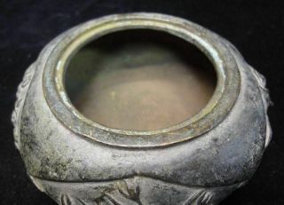TOP QUALITY ANCIENT CHINESE BRONZE INCENSE BURNER LOTUS CENSER WITH COVER 8