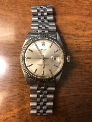 Rolex 1601 Mens Oysterdate Automatic 36mm Stainless Steel