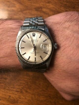 Rolex 1601 Mens Oysterdate Automatic 36mm Stainless Steel 5