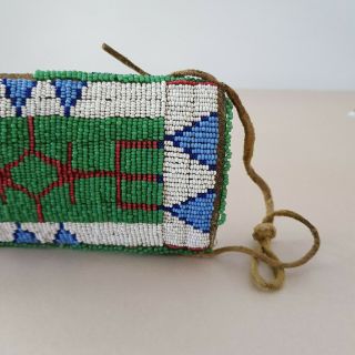 Antique Northern Plains (Montana?) Beaded Knife Sheath,  ca.  1880s - 1890s. 7