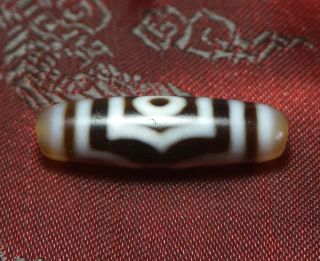 Old Tibetan Agate Dzi Bead Amulet Pendant 