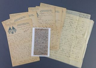 1919 Letters World War I Tn Soldier Wounded Casual Co Hospital Limoges France